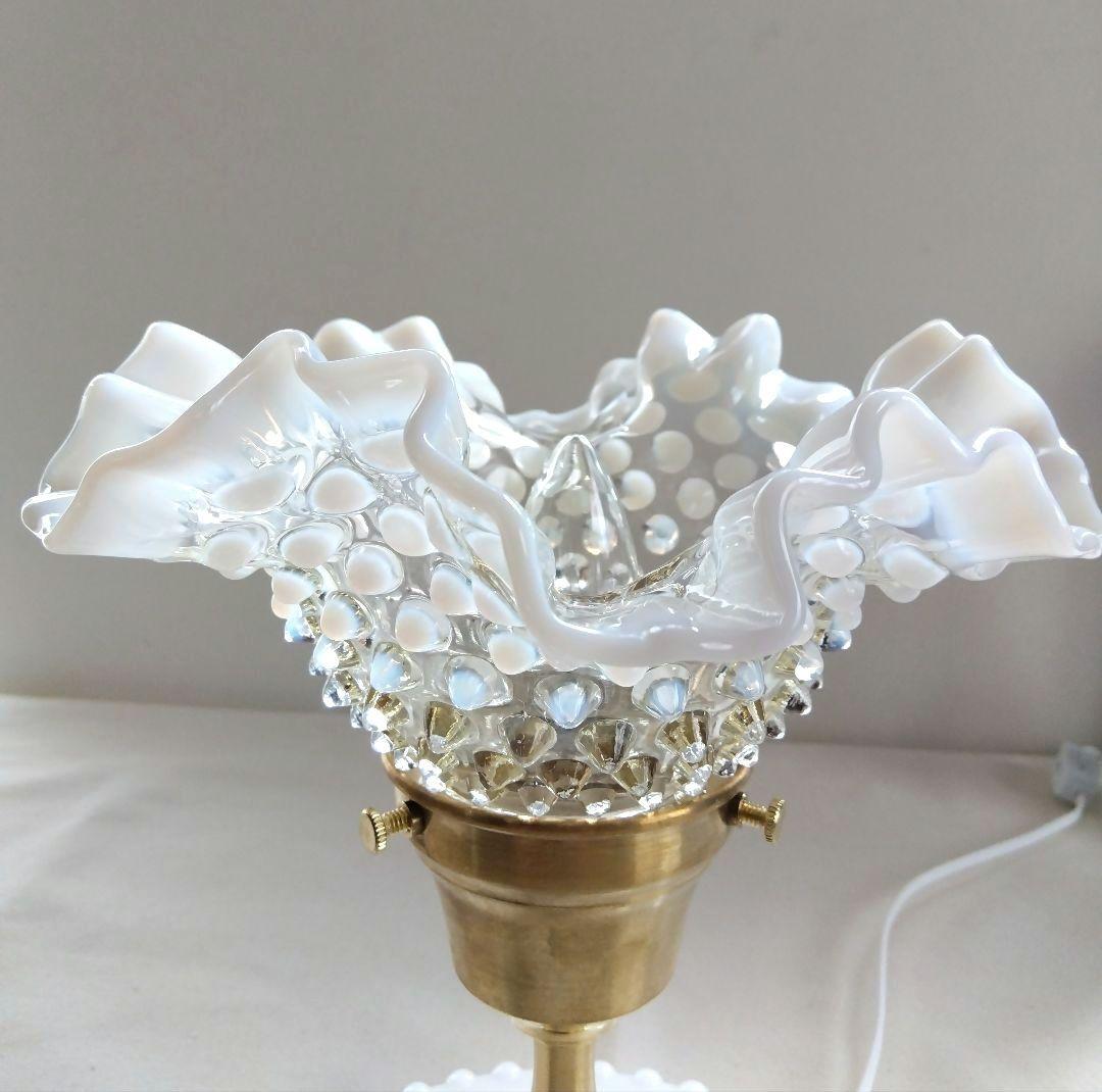 フェントン フレンチ オパールセント ラッフルシェードランプ