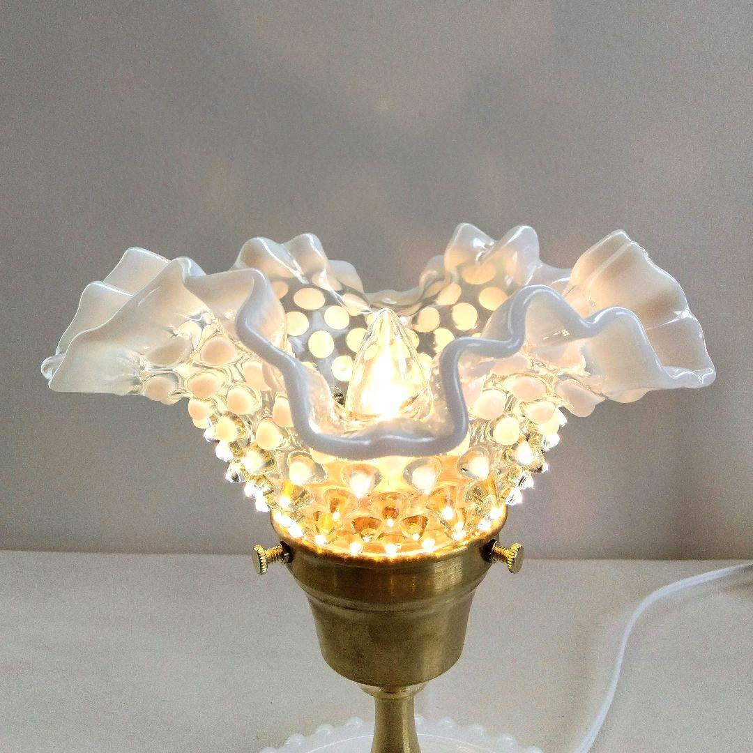 フェントン フレンチ オパールセント ラッフルシェードランプ