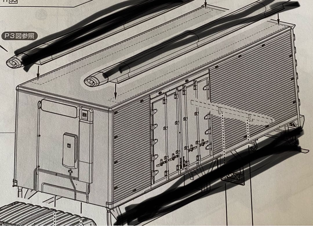 デコトラプラモデル フジミ製日野レンジャー4Dヘッド フレーム 箱