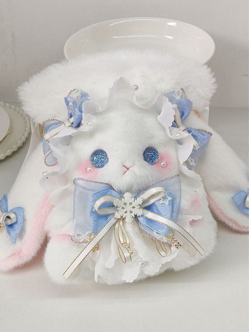 Lolitaうさぎバッグ ロリータ ハンドメイド 巾着 斜め掛け かわいい