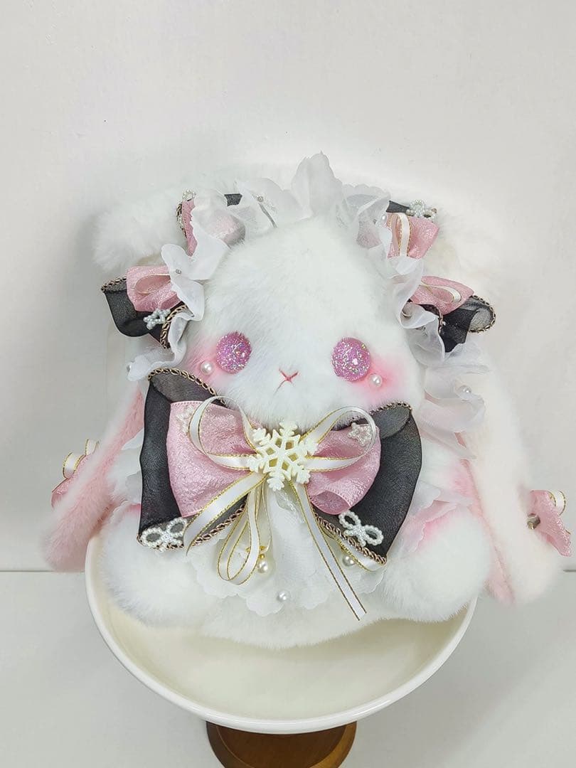 Lolitaうさぎバッグ ロリータ ハンドメイド 巾着 斜め掛け かわいい