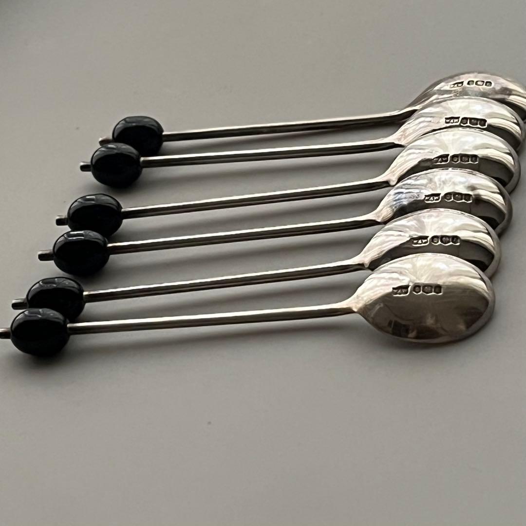 マッピン&ウェッブ コーヒービーンズ スプーン 純銀 スターリング