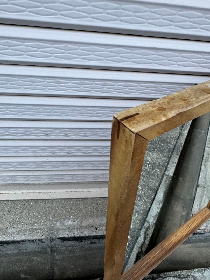 ミラー 壁掛け 美容室 インダストリアル 木製フレーム 男前