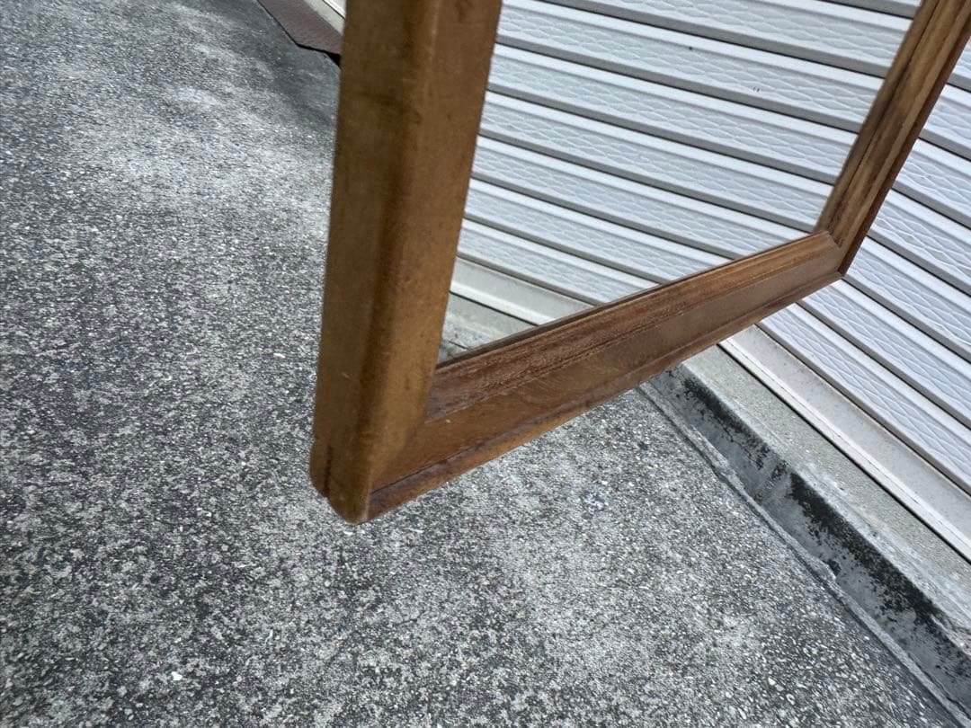 ミラー 壁掛け 美容室 インダストリアル 木製フレーム 男前