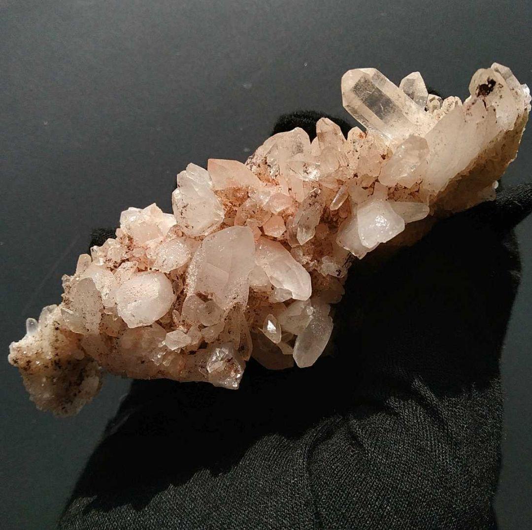 ②マニカラン水晶 クラスター 原石 ピンクマニカラン セルフヒールド