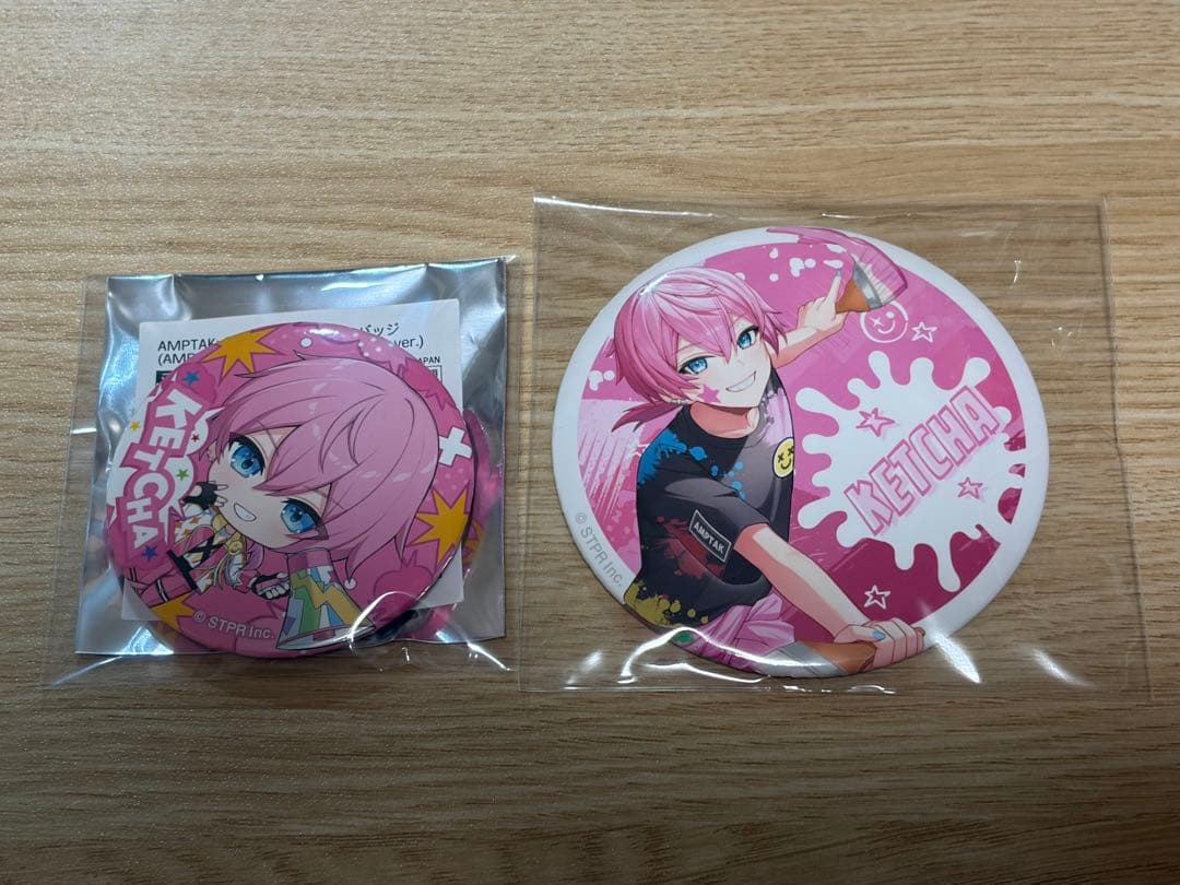 AMPTAK×COLORS けちゃくん 缶バッジ おまけ付 - メルカリ