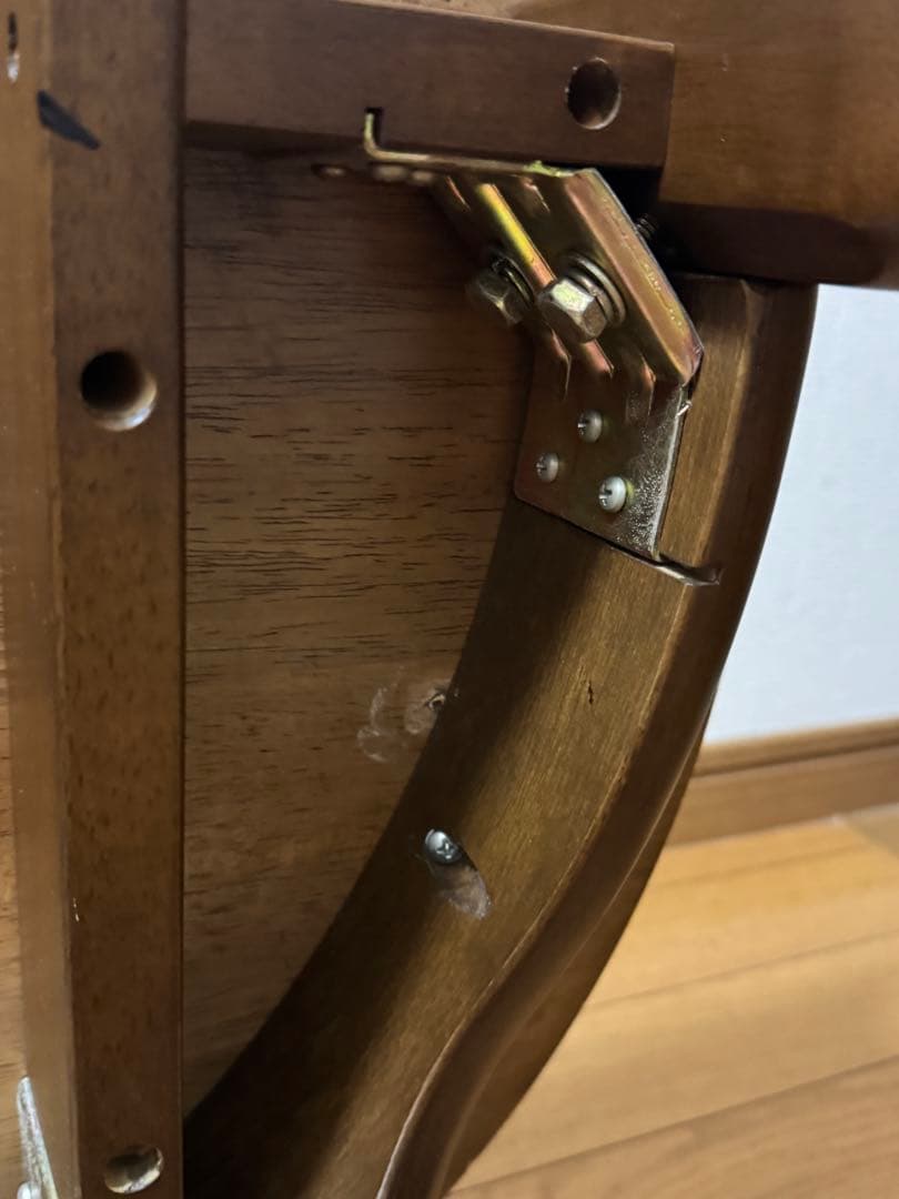 ヴィンテージ　アンティーク　サイドテーブル　木製　猫足　花台　電話台