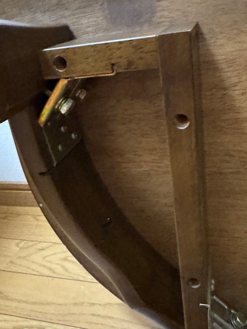 ヴィンテージ　アンティーク　サイドテーブル　木製　猫足　花台　電話台