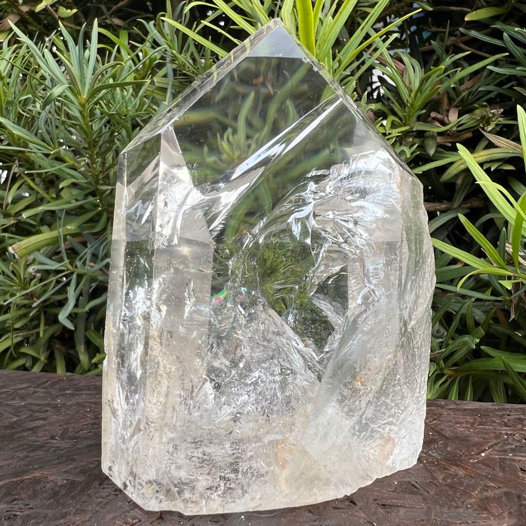 ✳✨激凄超逸品✨極上の高透明度✨超高品質 レインボー 水晶 六角柱 天然石 原石