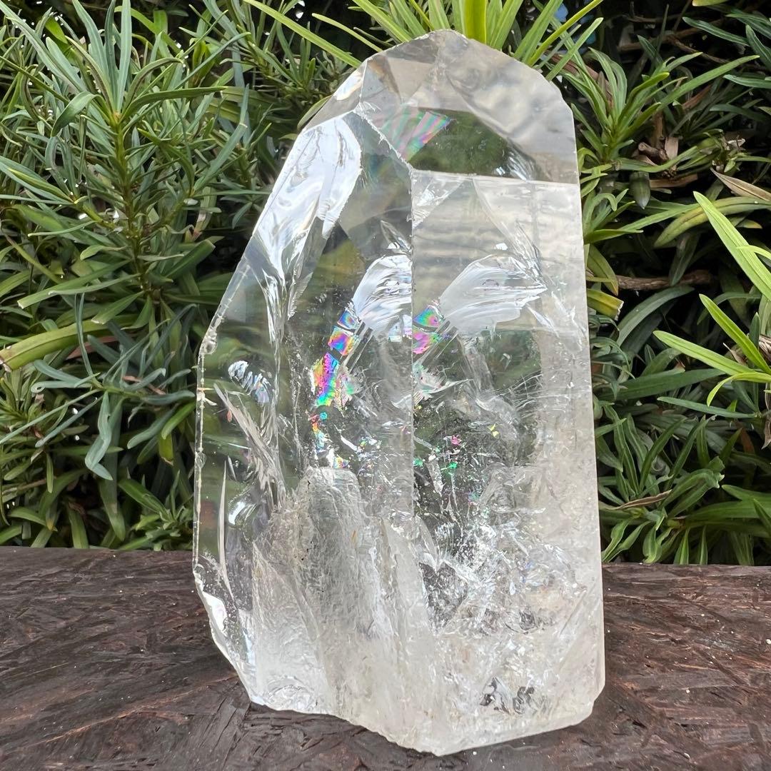 ✳✨激凄超逸品✨極上の高透明度✨超高品質 レインボー 水晶 六角柱 天然石 原石