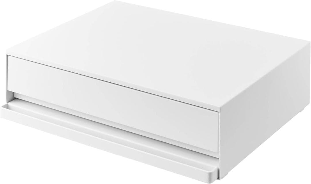 tower キッチン家電下引き出し&スライドテーブル 幅45cm山崎実業 白