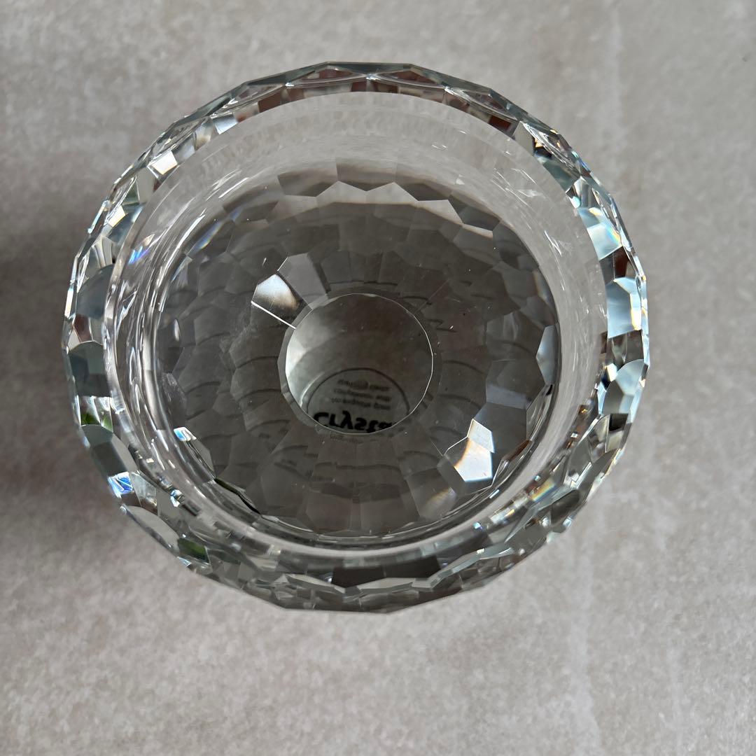 クリスタルガラス キャンドルホルダー