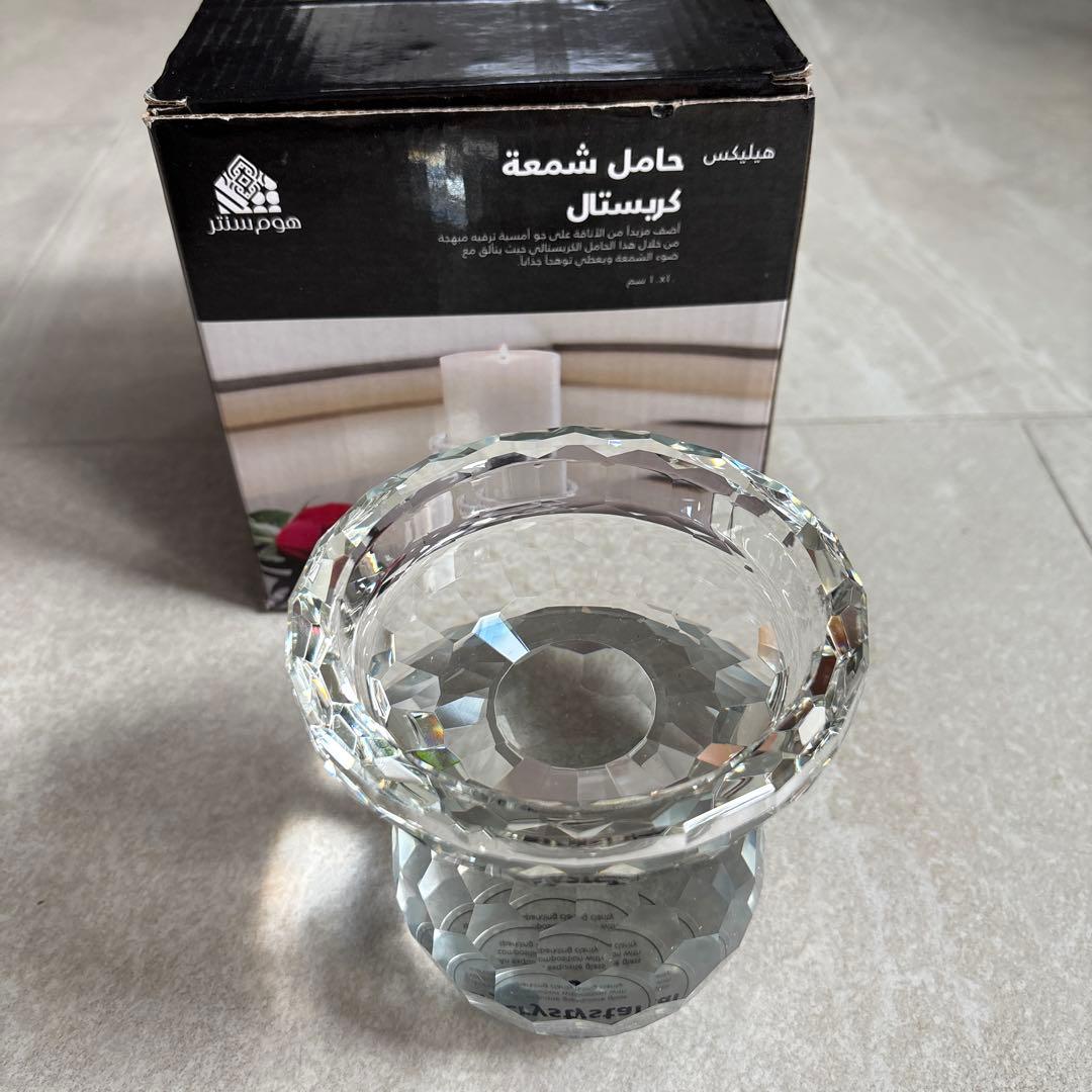 クリスタルガラス キャンドルホルダー