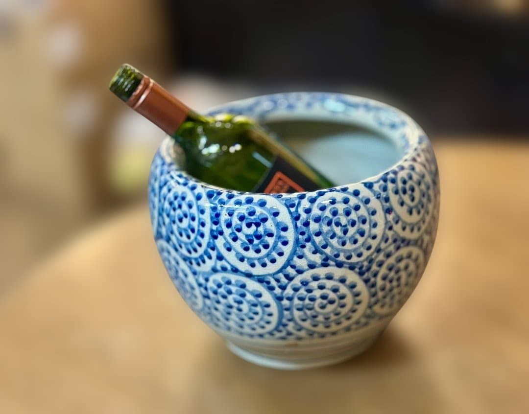 再値下げ　新品　信楽焼　火鉢　大サイズ　鉢カバー　ワインクーラー　直径23c