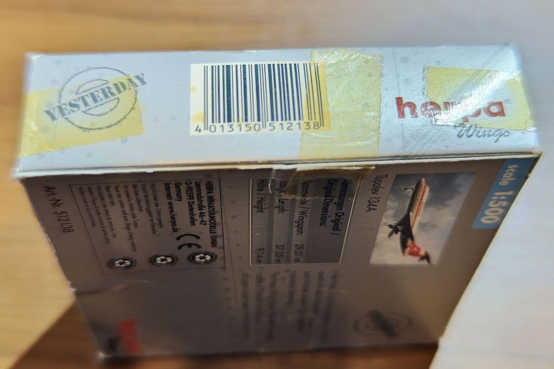 軍*姿様 Herpa Interflug Tupolev 134A 1/500