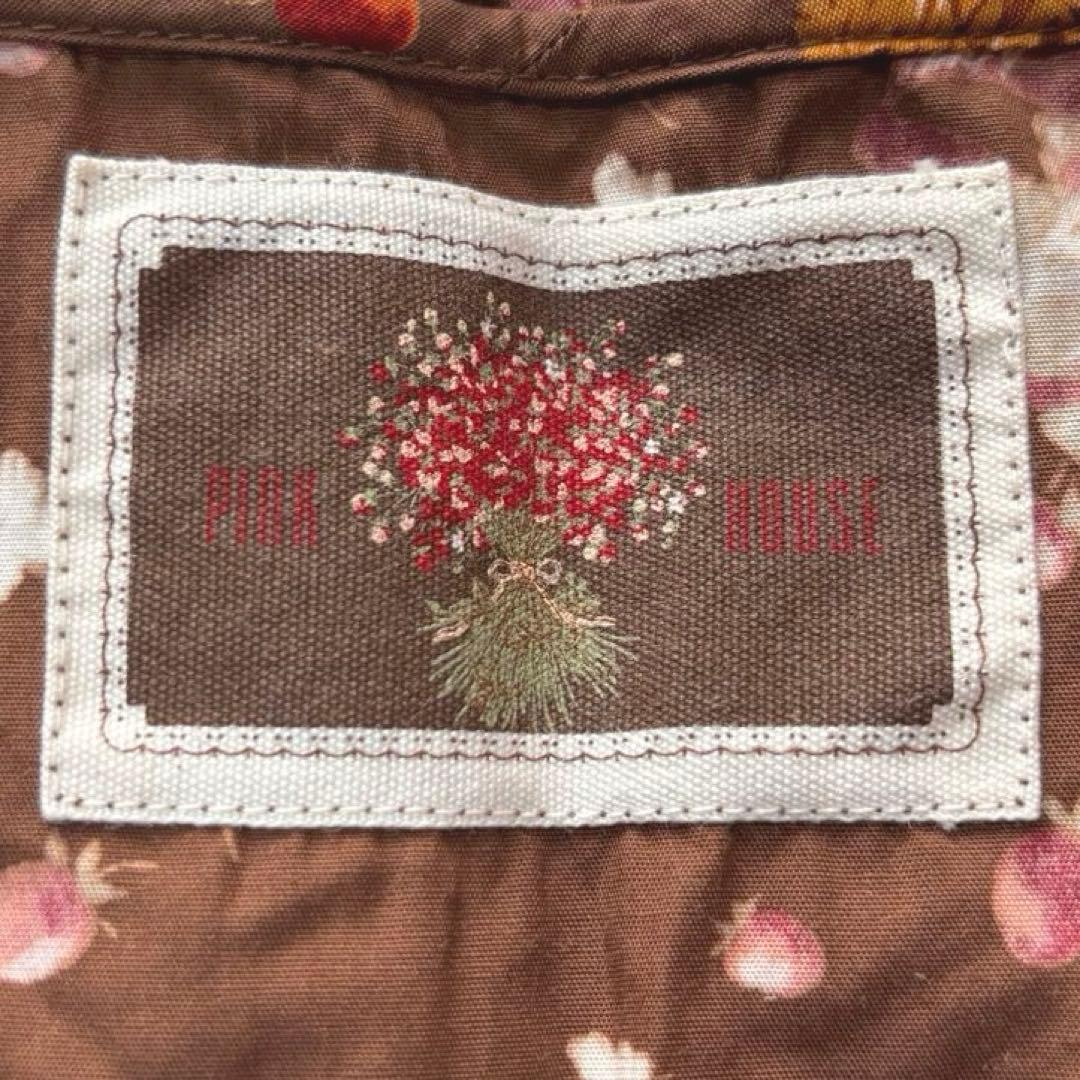 美品✨ピンクハウス 苺 エプロンワンピース 総柄