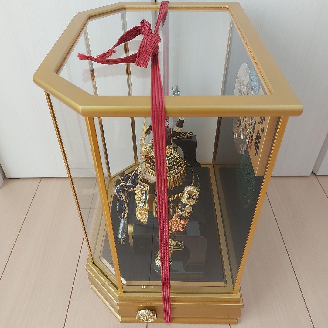 久月　五月人形　ケース入り兜飾り　８号　オルゴール付き　子供の日　子どもの日