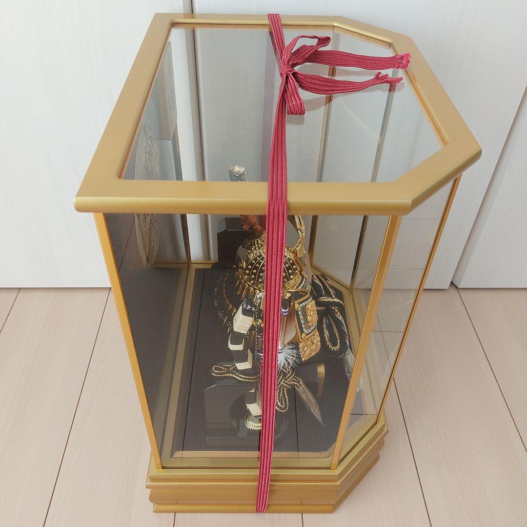 久月　五月人形　ケース入り兜飾り　８号　オルゴール付き　子供の日　子どもの日