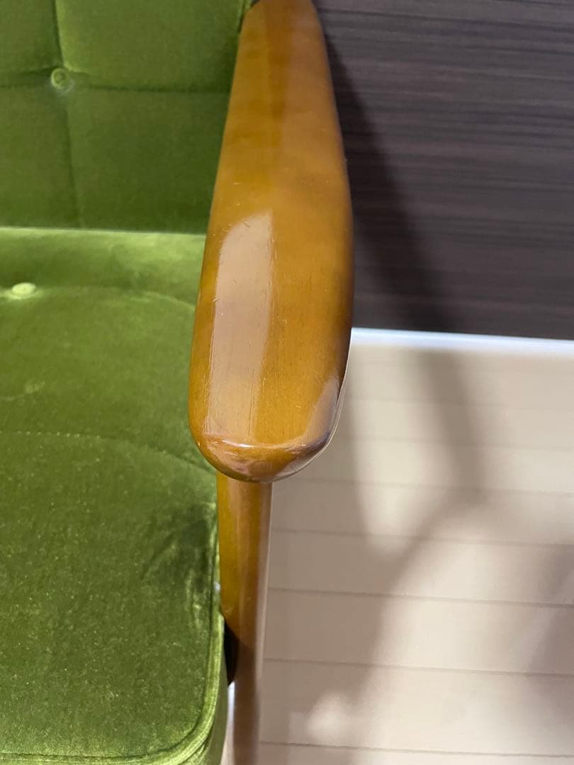 【50周年記念仕様】カリモク60 Kチェア モケットグリーン　2人掛けソファ