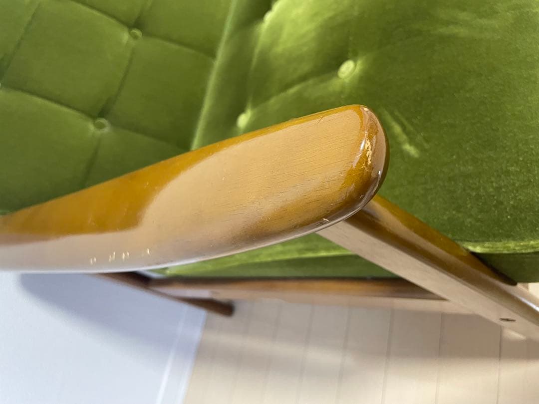 【50周年記念仕様】カリモク60 Kチェア モケットグリーン　2人掛けソファ