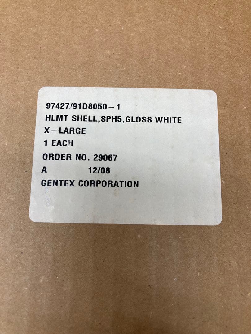 Gentex社製　ヘリコプター用航空ヘルメット ホワイト