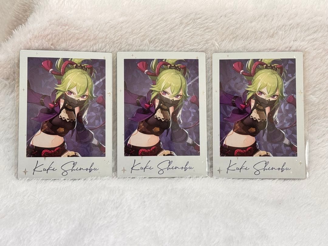 原神】久岐忍 箔押し チェキ ポラロイド カード 3点 公式正規品 - メルカリ