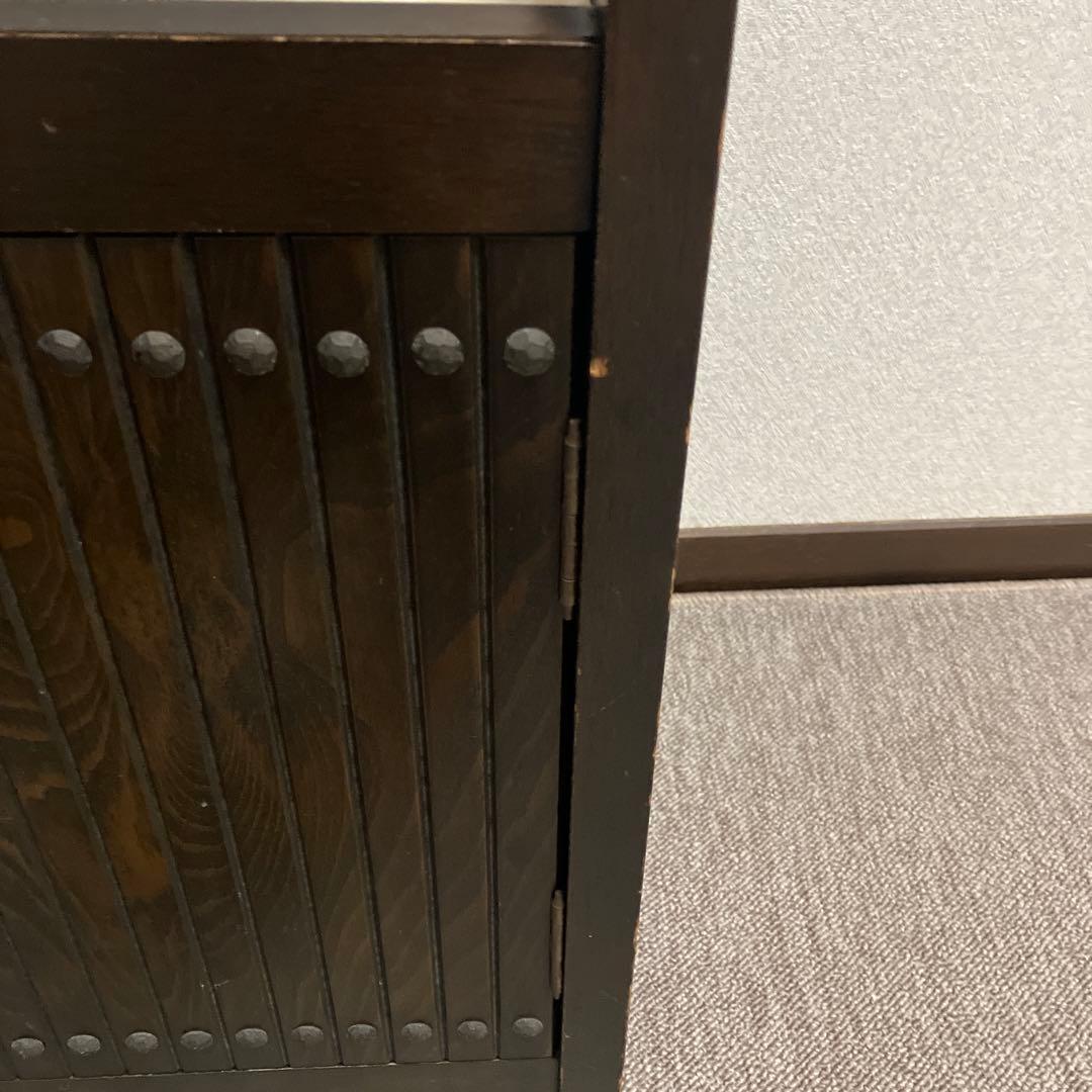 アンティーク★カリモク 木製 電話台 サイドテーブル 昭和レトロ 古家具