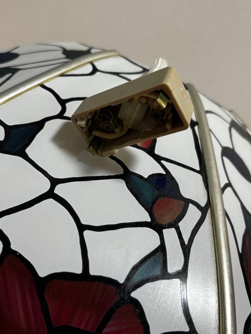 天井照明　ステンドグラス風 花柄ペンダントライト　レトロ