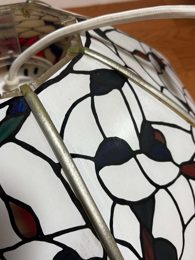 天井照明　ステンドグラス風 花柄ペンダントライト　レトロ
