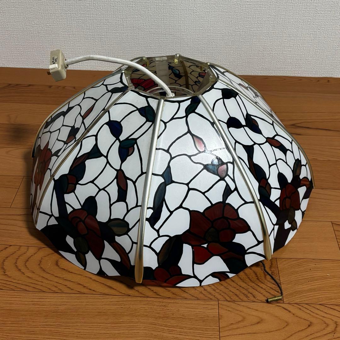 天井照明　ステンドグラス風 花柄ペンダントライト　レトロ
