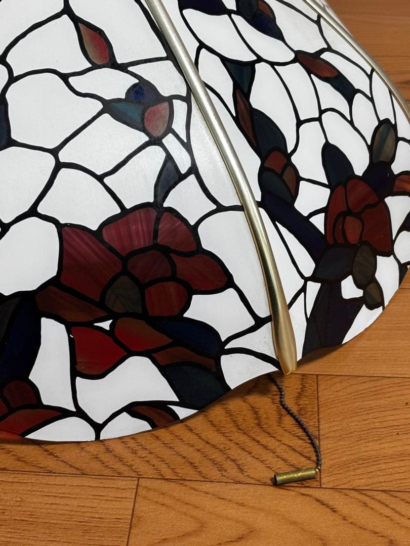 天井照明　ステンドグラス風 花柄ペンダントライト　レトロ