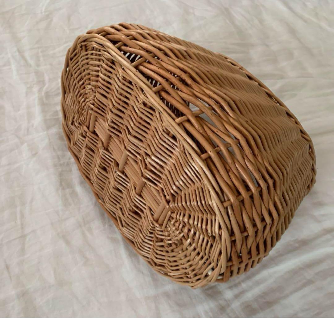 フランスアンティー　持ち手付きカゴ