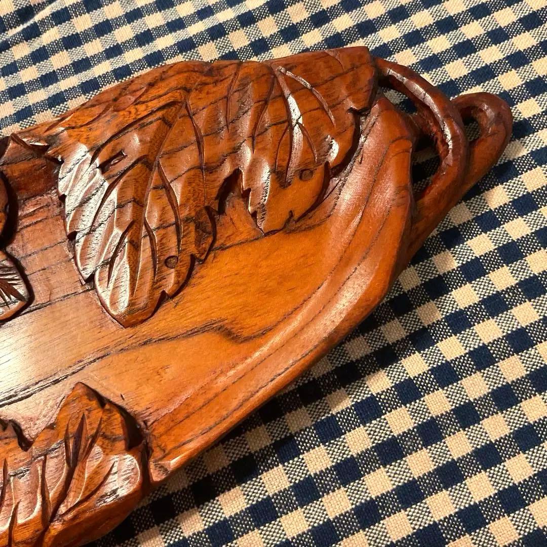 木製　手彫り　短冊掛　テーブルインテリア　値下げ