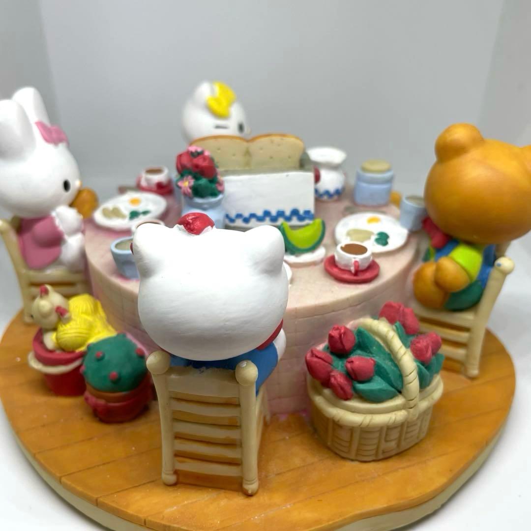 レトロ　美品　サンリオ ハローキティ みんなで朝ごはん ジオラマ風 貯金箱