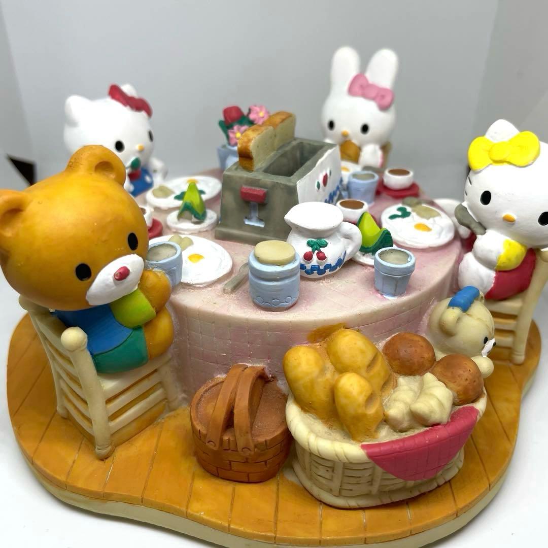 レトロ　美品　サンリオ ハローキティ みんなで朝ごはん ジオラマ風 貯金箱