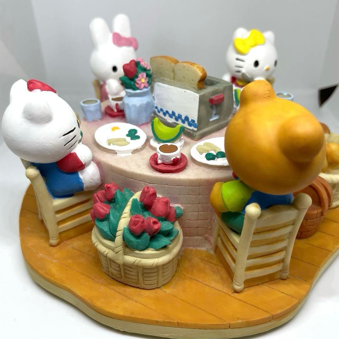 レトロ　美品　サンリオ ハローキティ みんなで朝ごはん ジオラマ風 貯金箱