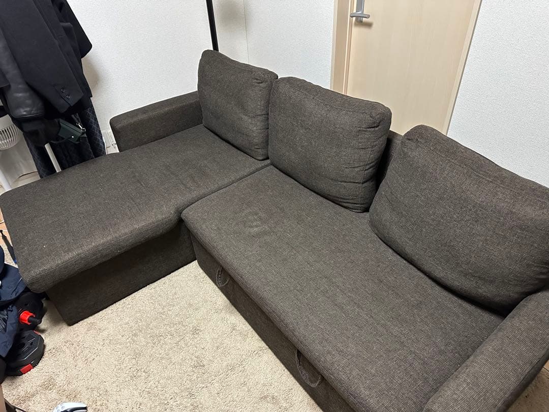 ダークグレー 2〜4人掛けソファベッド