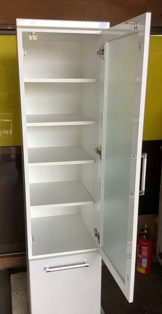 あさり スキマ収納 スリム食器棚 幅40cm スライド棚付き（★）