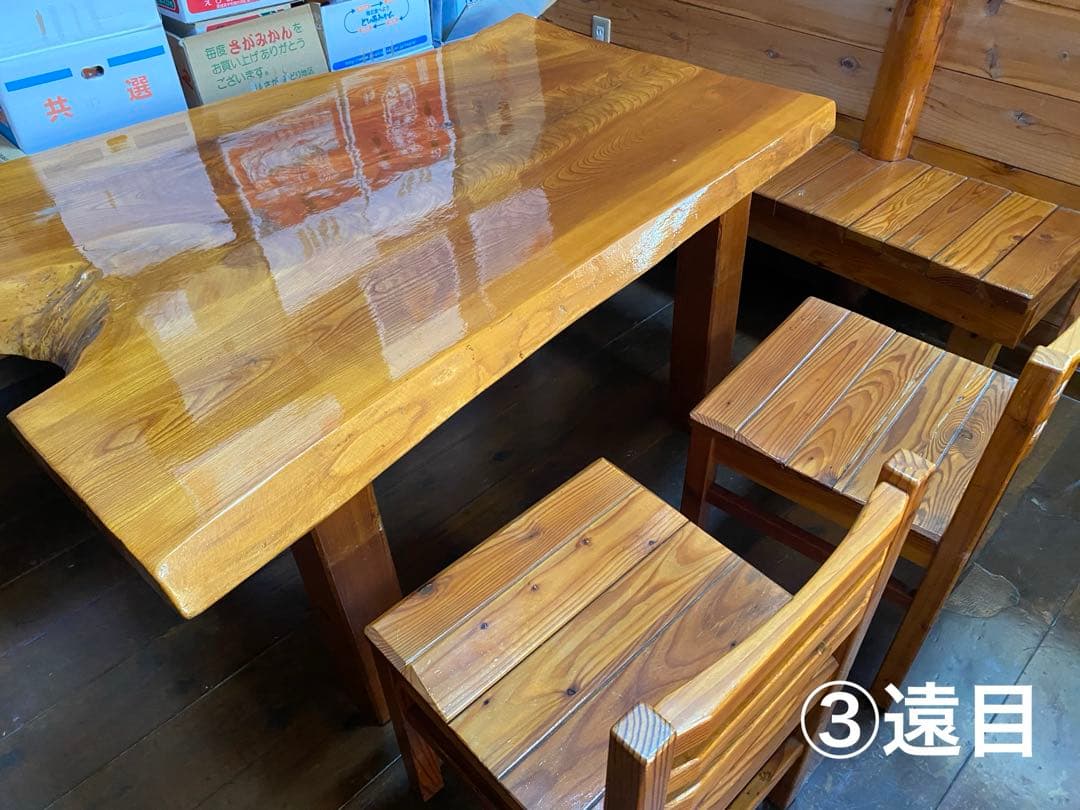 【直接引き取り限定】欅　一枚板　テーブル