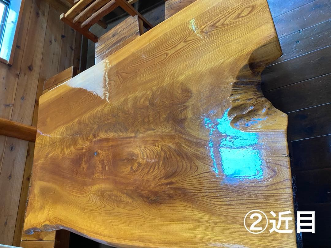 【直接引き取り限定】欅　一枚板　テーブル