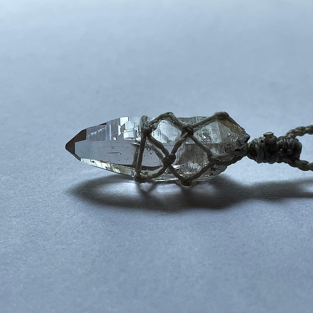 ヒマラヤ水晶 ガネッシュヒマール ＊ マクラメペンダント ネックレス 22