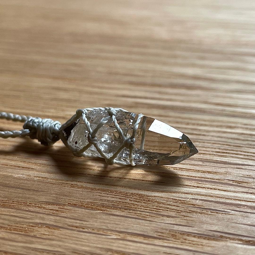 ヒマラヤ水晶 ガネッシュヒマール ＊ マクラメペンダント ネックレス 22