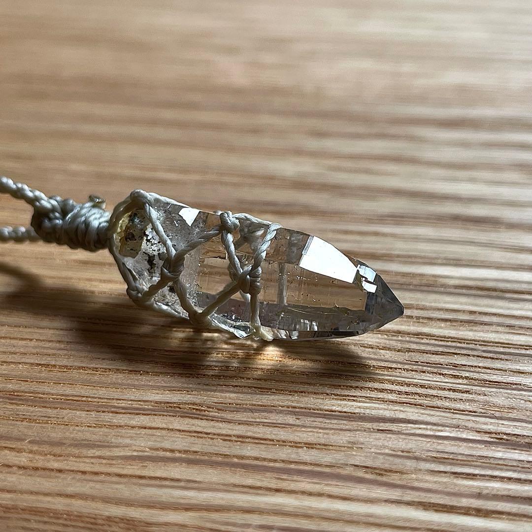 ヒマラヤ水晶 ガネッシュヒマール ＊ マクラメペンダント ネックレス 22