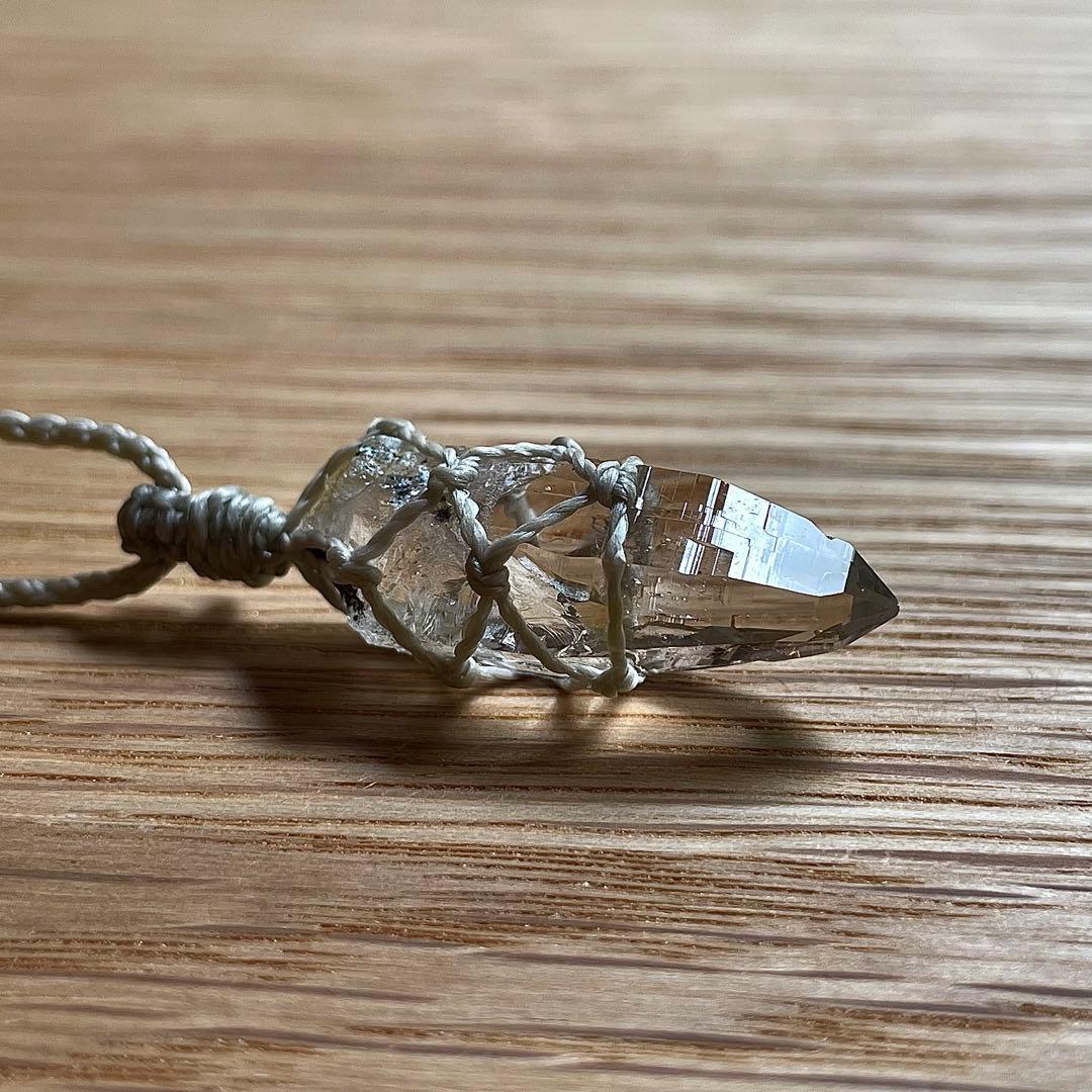 ヒマラヤ水晶 ガネッシュヒマール ＊ マクラメペンダント ネックレス 22