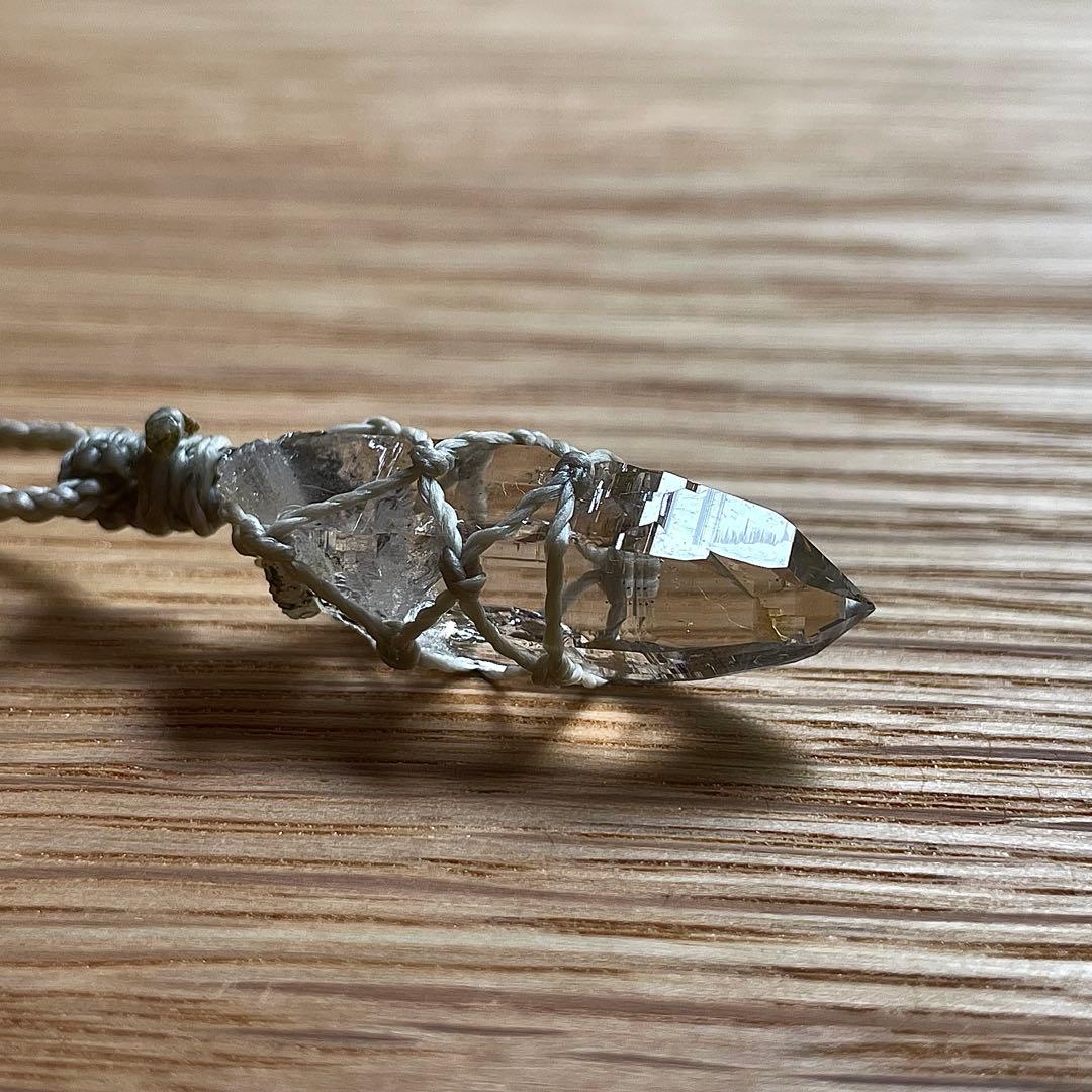 ヒマラヤ水晶 ガネッシュヒマール ＊ マクラメペンダント ネックレス 22