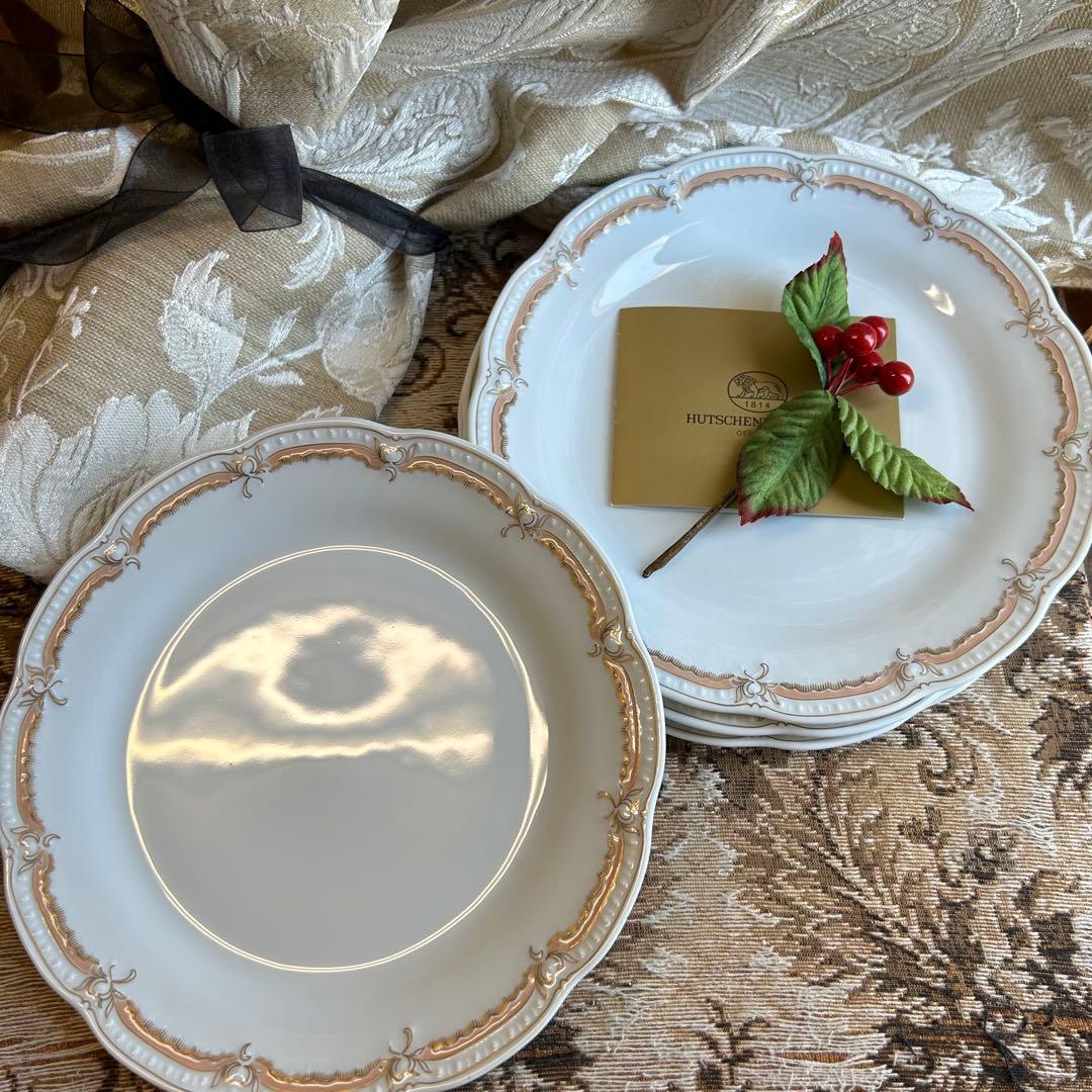 新品ドイツ製 HUTSCHENREUTHER ペールピーチ 美しいケーキプレート