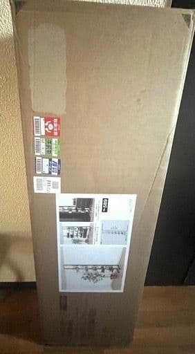 突っ張り壁面収納Nポルダディープ すき間収納(ミドルブラウン)