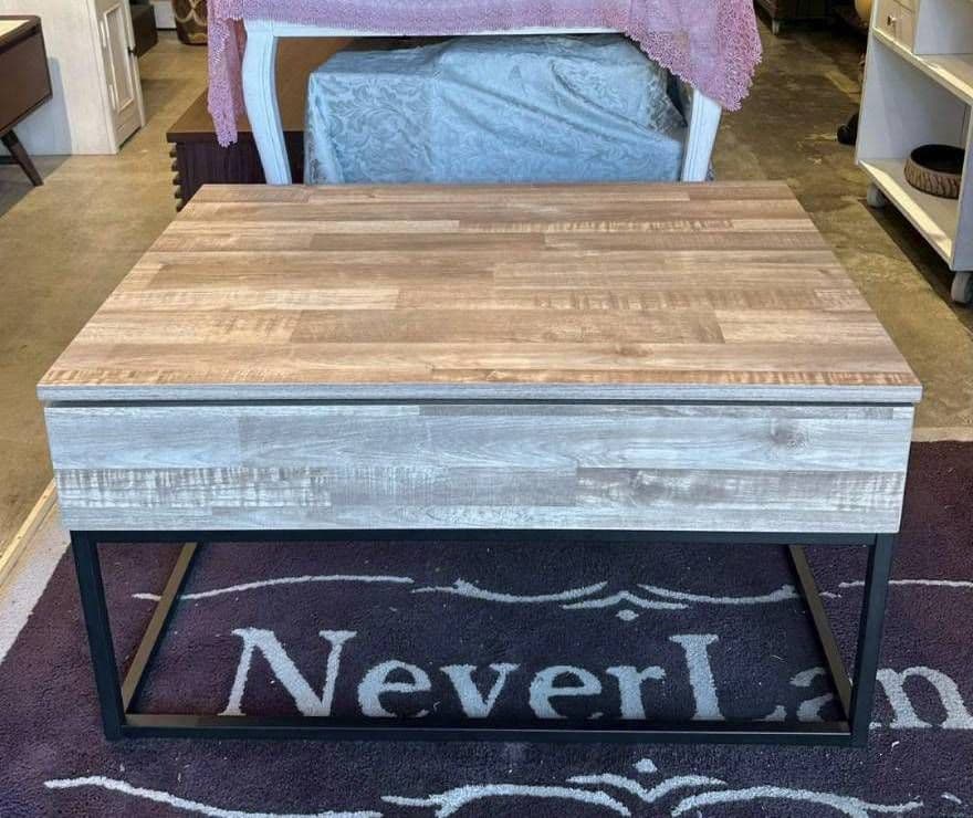 iΦ【 美品 】Ashley リフトトップ カクテルテーブル ナチュラルブラウン