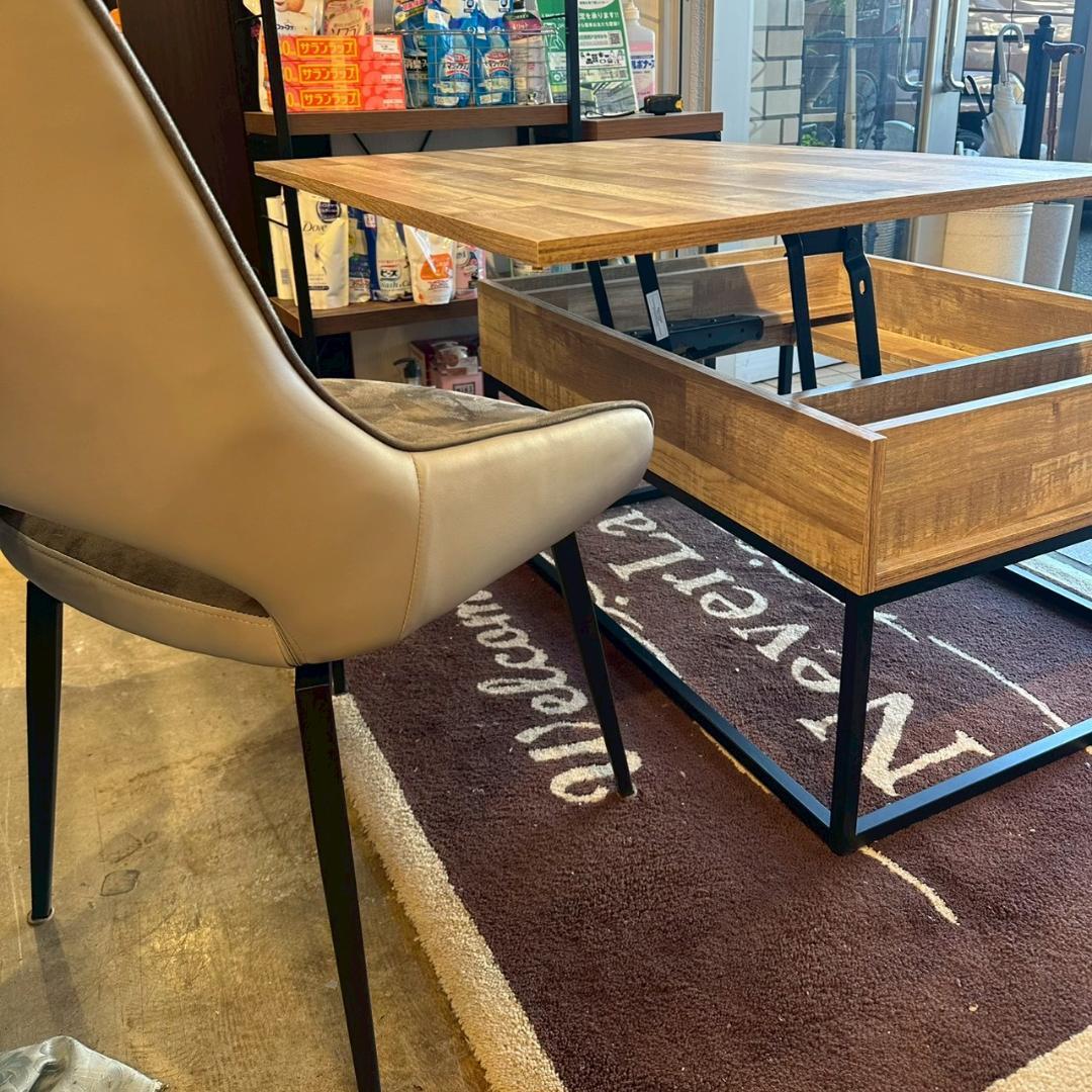 iΦ【 美品 】Ashley リフトトップ カクテルテーブル ナチュラルブラウン