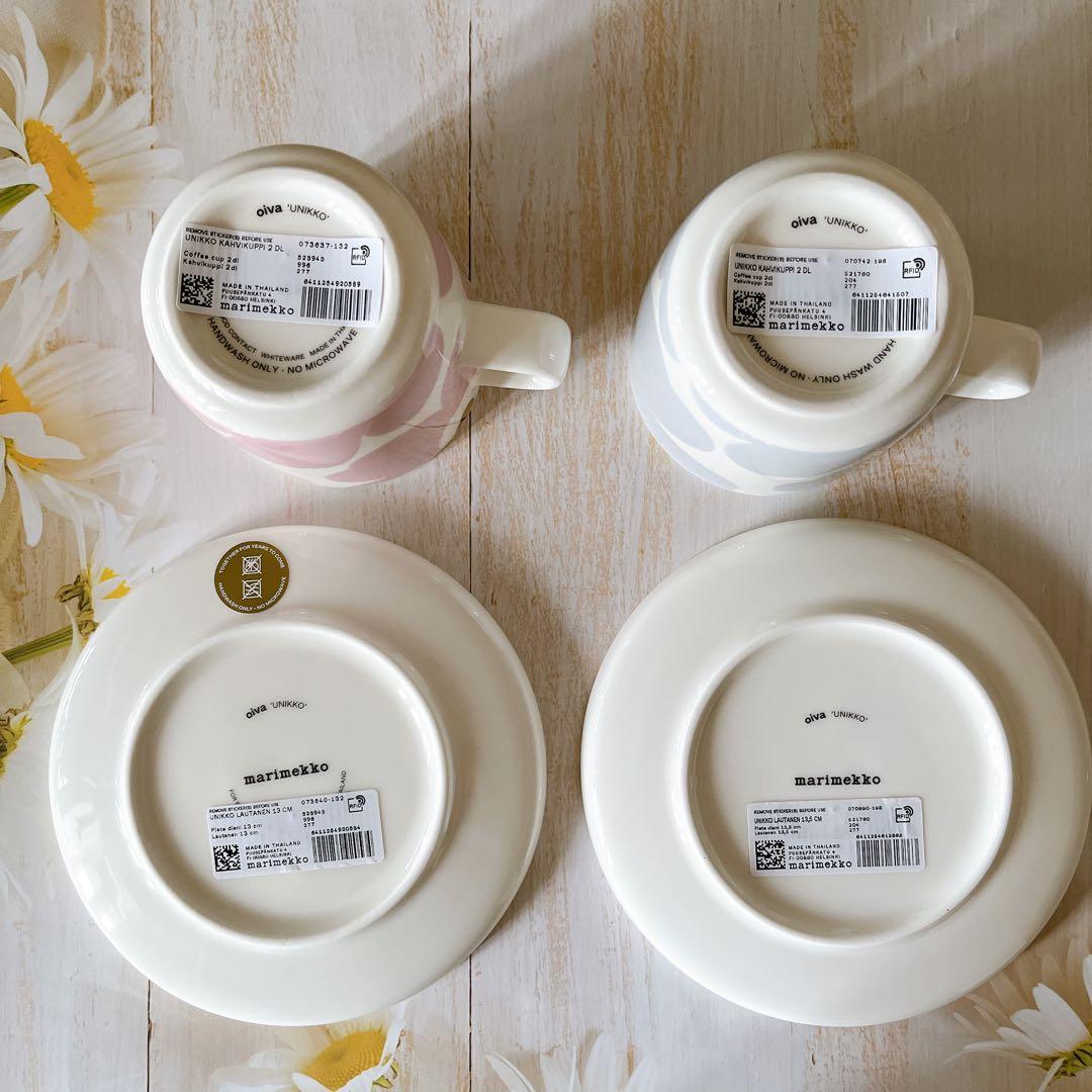 ♡byR 限定　マリメッコ　ピンクゴールド　マグカップ　プレート アイシーグレー